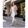 Marimea 37 Pantofi dama cu platforma din piele naturala Bej P9154BEJ